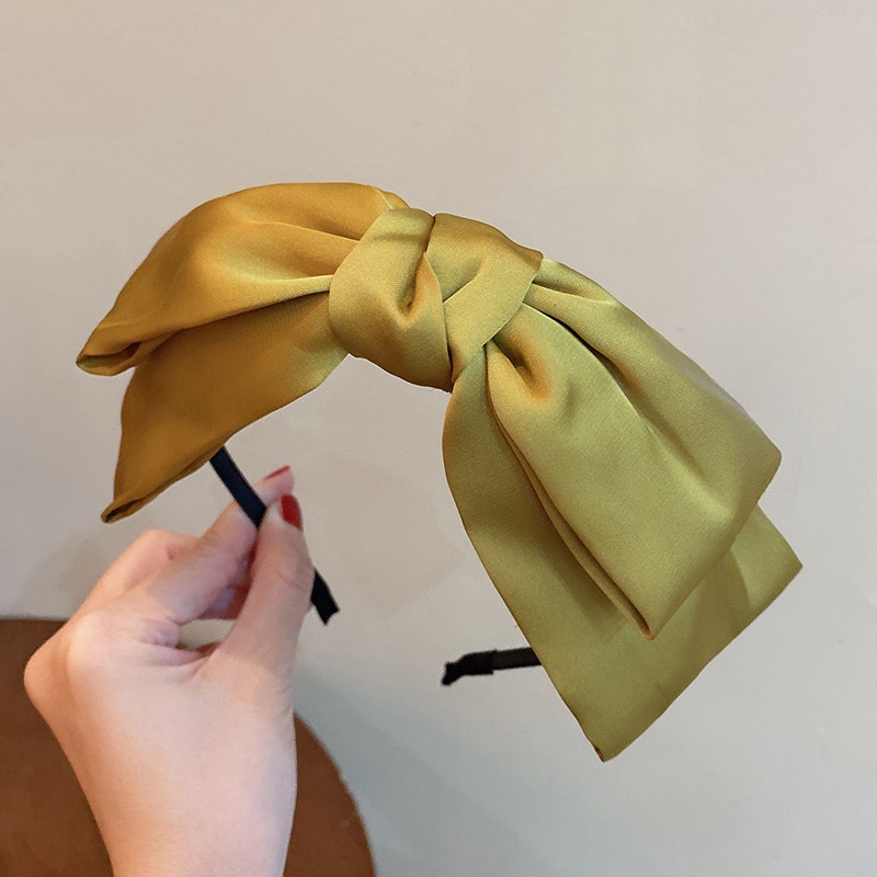 Bờm tóc, băng đô cài tóc đính nơ chất liệu lụa satin cao cấp