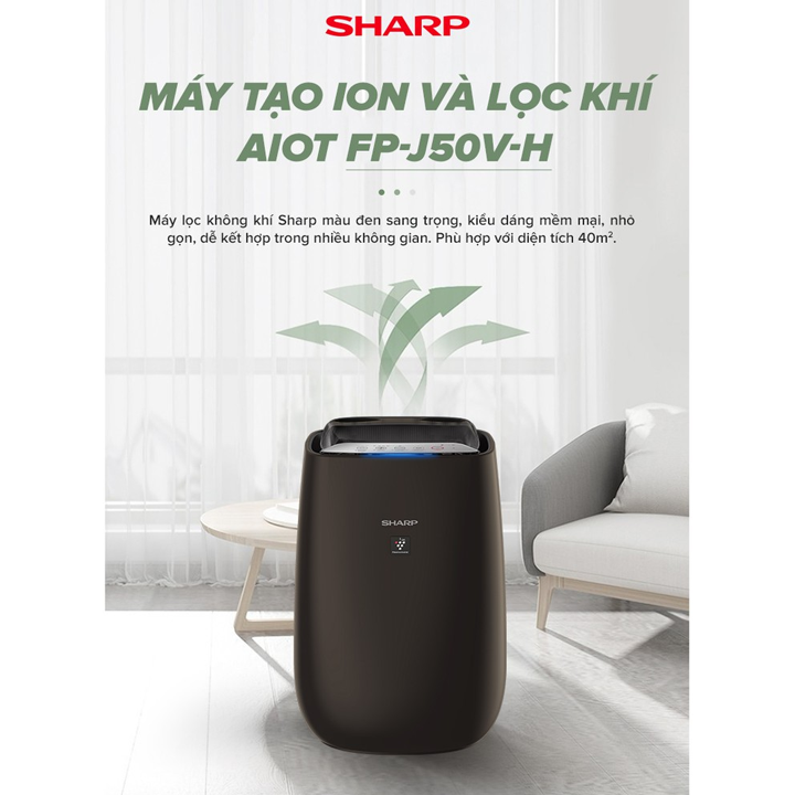 FP-J50V-H | Máy lọc không khí Sharp FP-J50V-H (40m²)