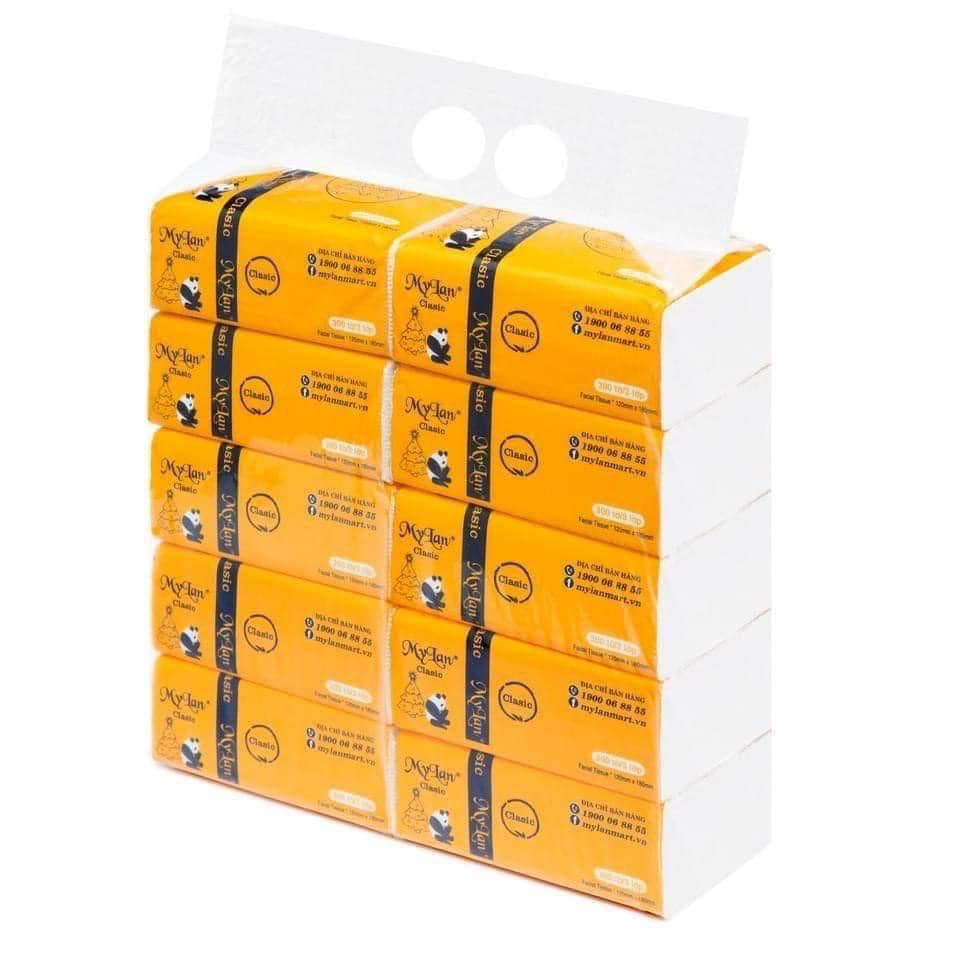 Bịch 10 gói giấy ăn gấu trúc mylan siêu dacaoi - hàng việt nam chất lượng cao
