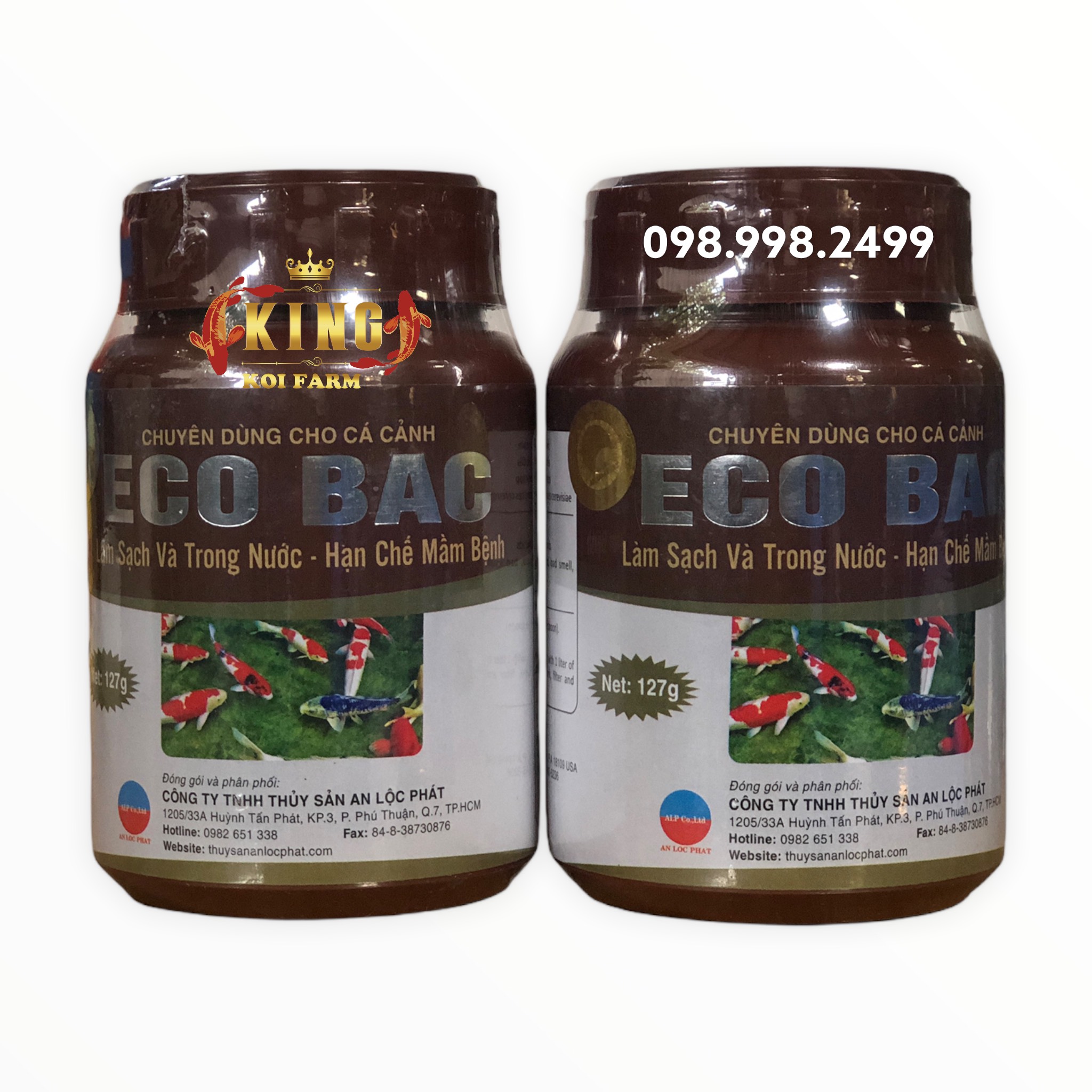 Men vi sinh hồ cá KOI ECO BAC Hủ 127g