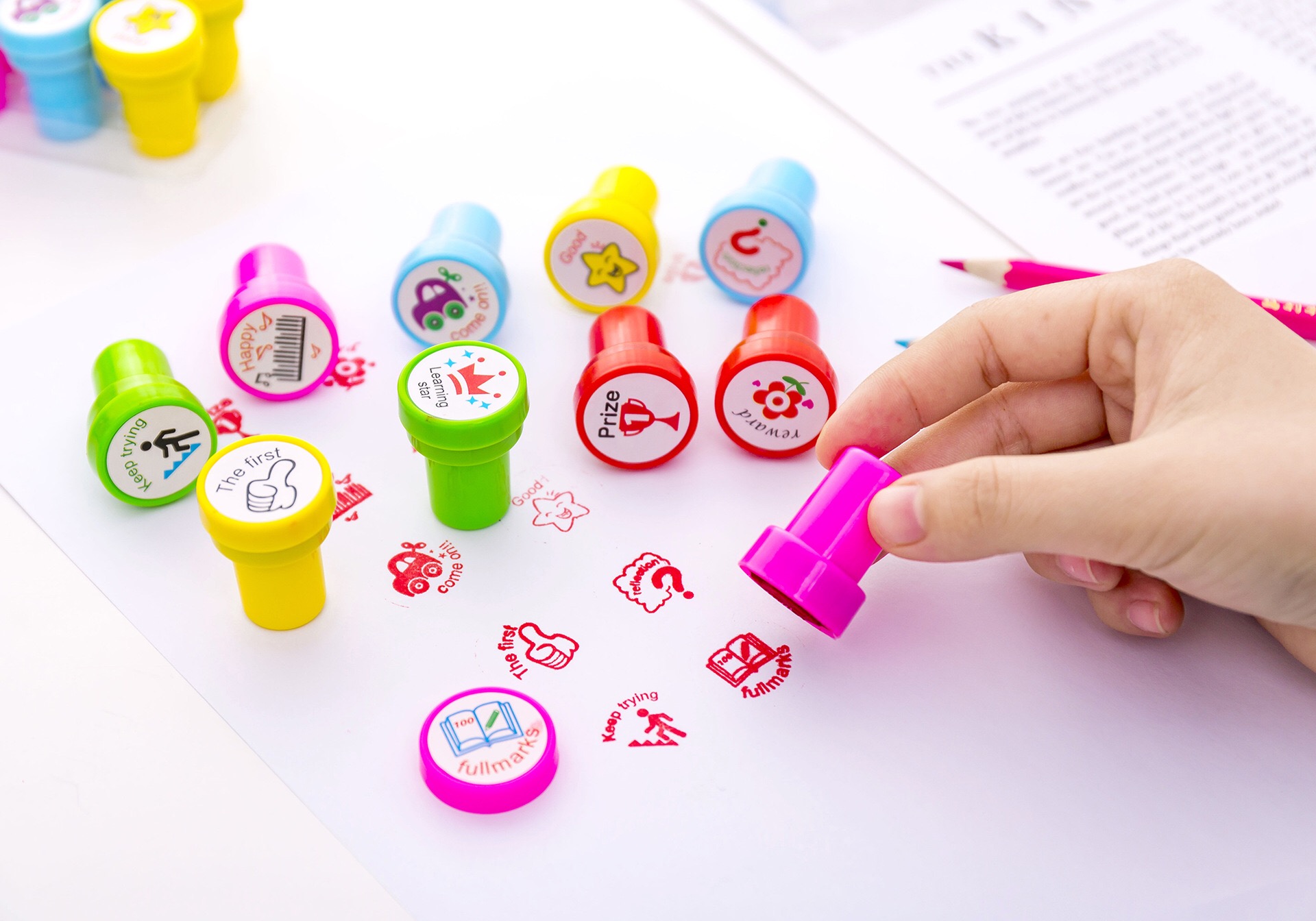 Bộ 10 Con Dấu Nhựa Lời Khen