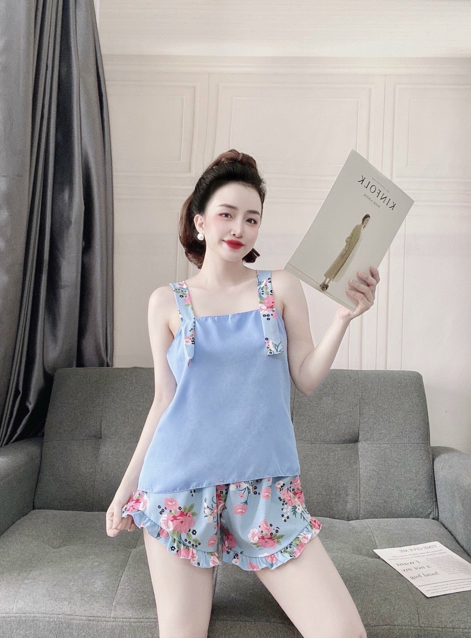 [HCM][XÃ KHO 1 NGÀY] BỘ PIZAMA  LỤA  ĐÙI  MẶC NHÀ- NHIỀU MẪU