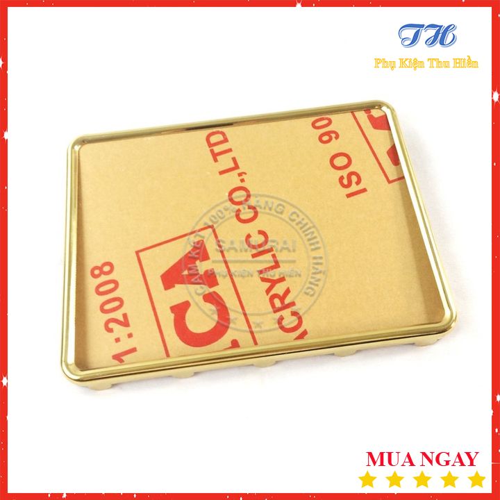 Khung Biển Số  Xe Máy Màu Vàng Có Mica
