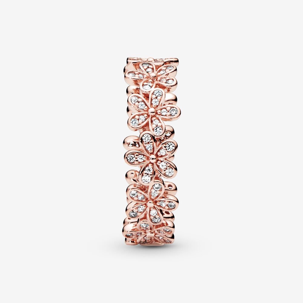 Nhẫn bạc nữ LAMY Stone Attach Chrysanthemum Ring 8044RG - Bạc cao cấp S925 ALE