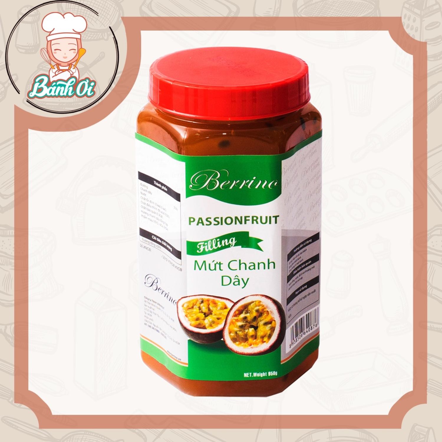 Mứt Chanh dây Berrino (passion filling) 950g