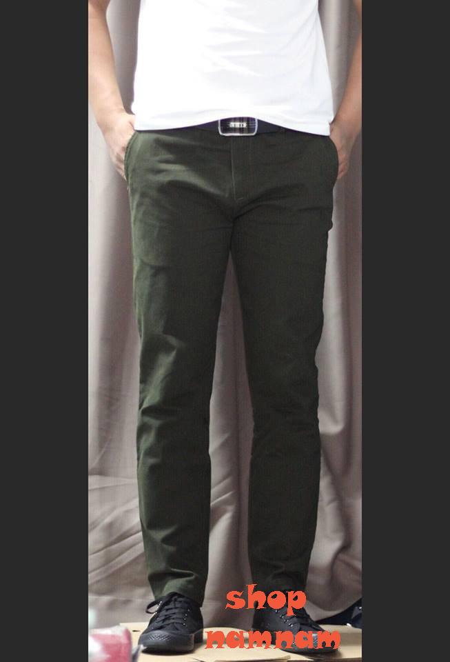 Quần kaki dài nam màu đen