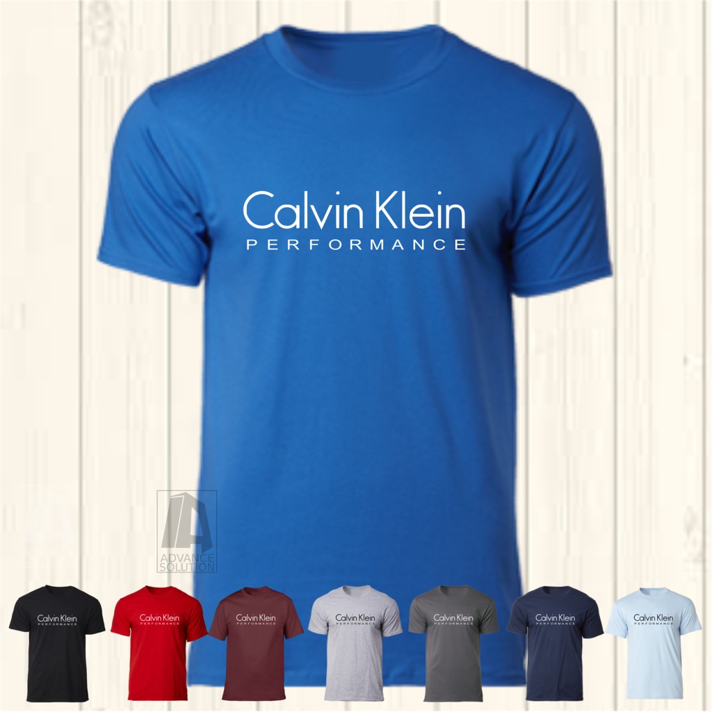 CALVIN KLEIN T-Shirt Black 100 Cotton Short Sleeve White Red Blue  MenWomenLadies Baju Hitam Putih Merah Biru 