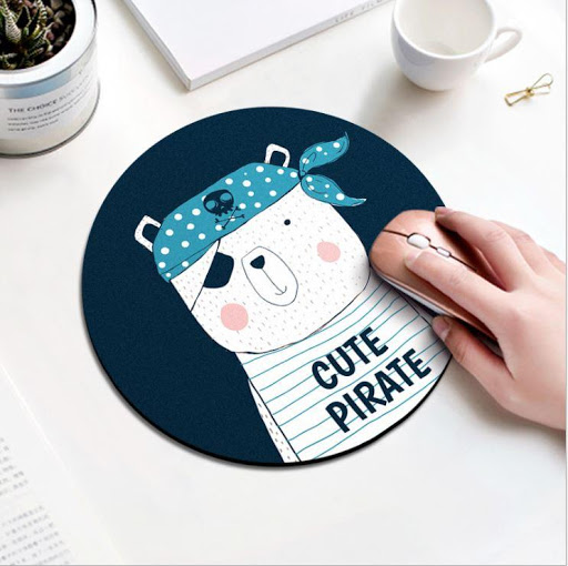 Miếng Lót Chuột Dễ Thương Hình Tròn Họa Tiết ( 20cm )