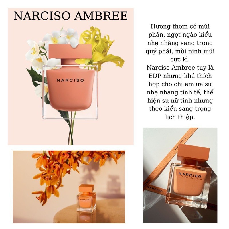 {Chính Hãng} Nước Hoa Nữ 𝐍𝐚𝐫𝐜𝐢𝐬𝐨 𝐀𝐦𝐛𝐫𝐞𝐞 𝐄𝐃𝐏 10ml