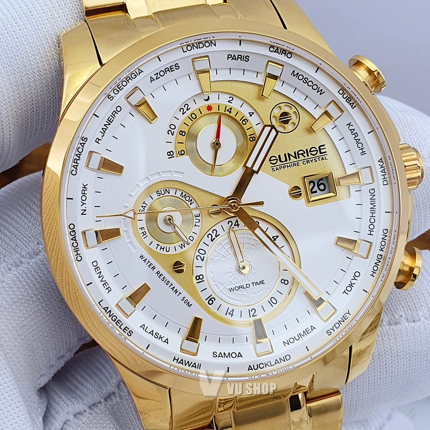Sunrise Men's Watch 1135SA - World time