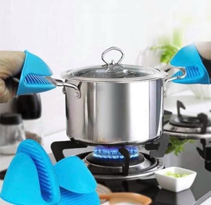 Miếng nhấc nồi silicon chịu nhiệt tiện lợi cho lò nướng , Cặp nhắc nồi silicon (màu ngẫu nhiên), Bộ 2 miếng nhắc nồi silicon tiện dụng, Miếng nhấc nồi Silicon cao cấp, cặp gang tay bắt nồi silicon hỉnh mỏ vịt