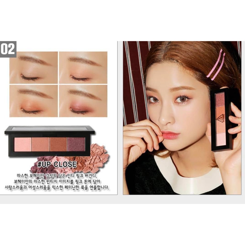 Bảng phấn mắt 4 màu 3CE EYE SHADOW PALETTE #UP CLOSE