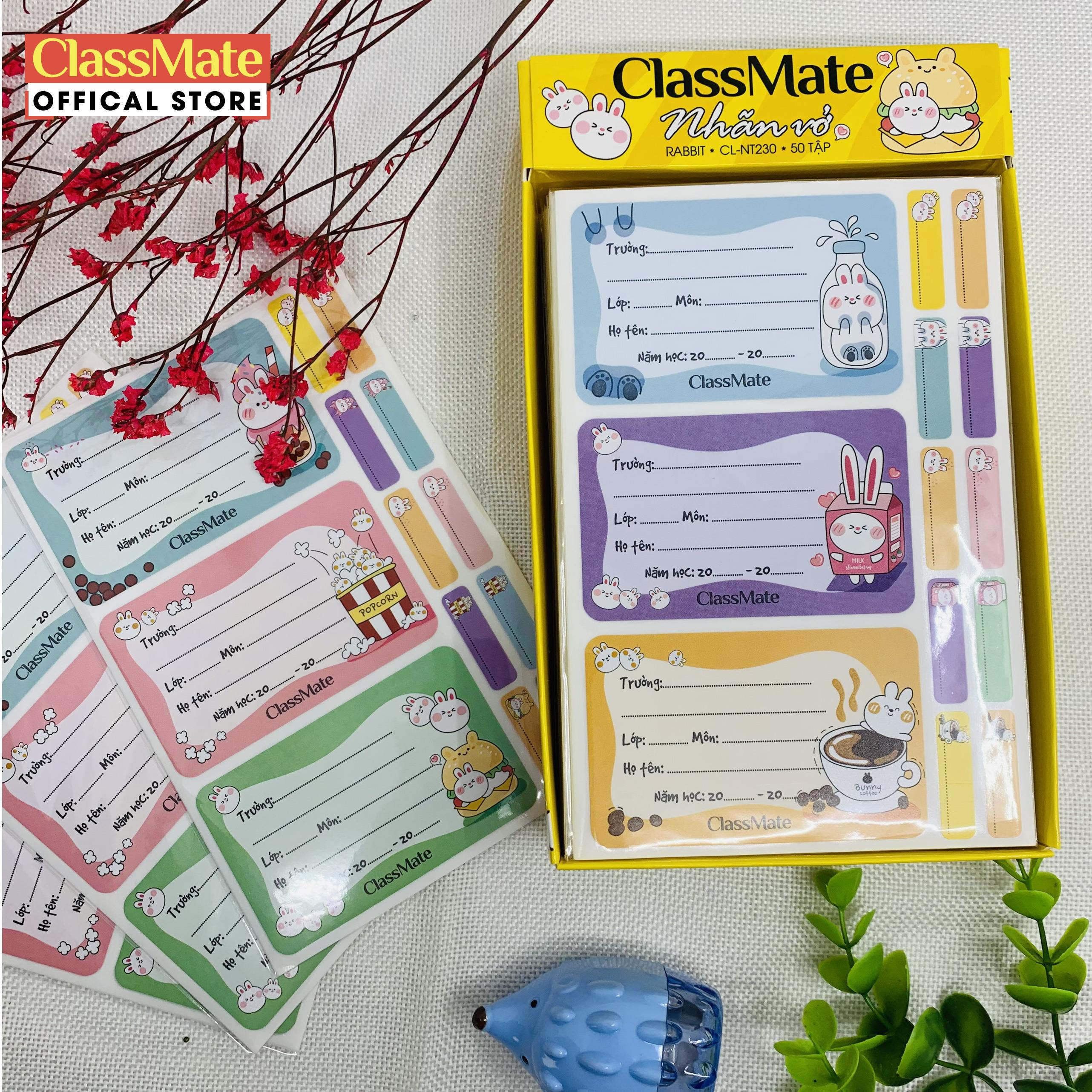 Combo 2 tập Nhãn vở Classmate NT230/NT221/NT231