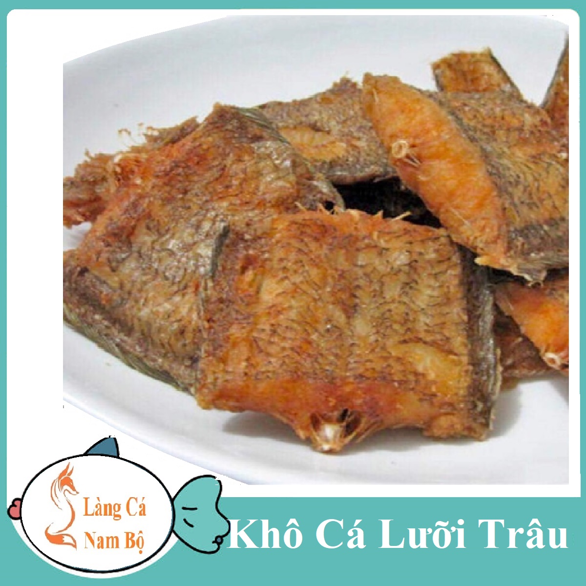 Khô cá mưỡi trâu siêu giòn rụm làng cá nam bộ -khô cá lưỡi trâu loại trung đặc sản cà mau