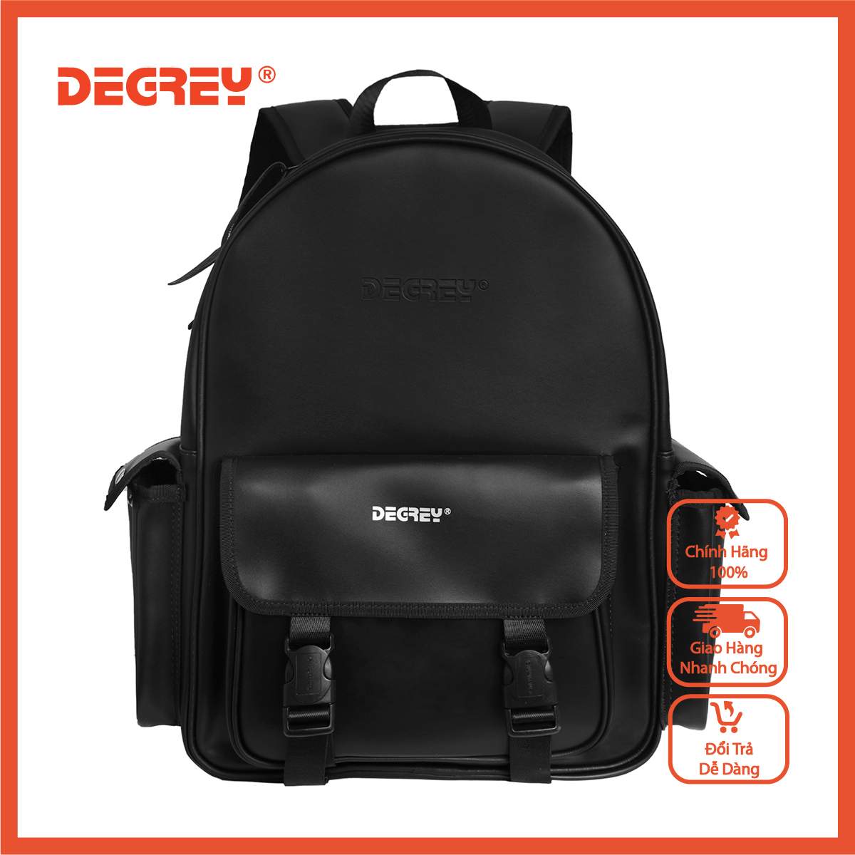 Degrey Premium Leather Backpack - PLBP
