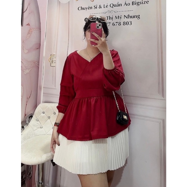 Áo Tiểu Thư Tay Xếp Ly Dễ Thương Bigszie