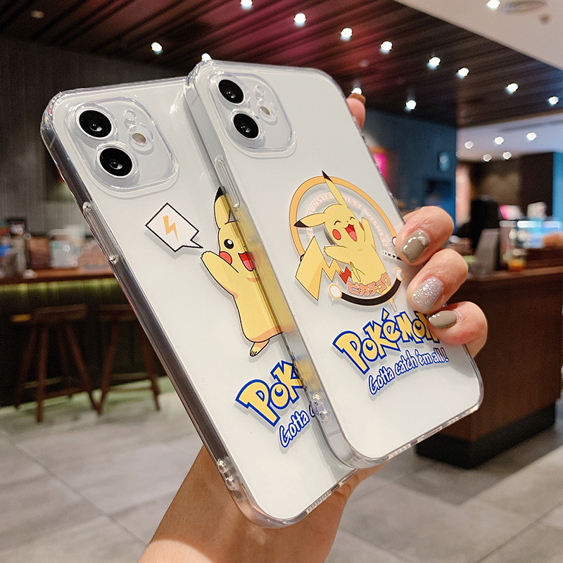 Ốp lưng iphone hình Pikachu dễ thương, bảo vệ camera
