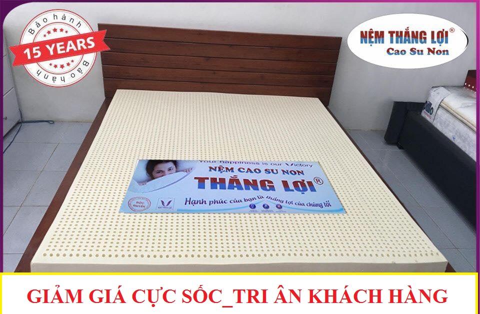 Nệm 1m8 x 2m x 10cm 100% cao su non thắng lợi