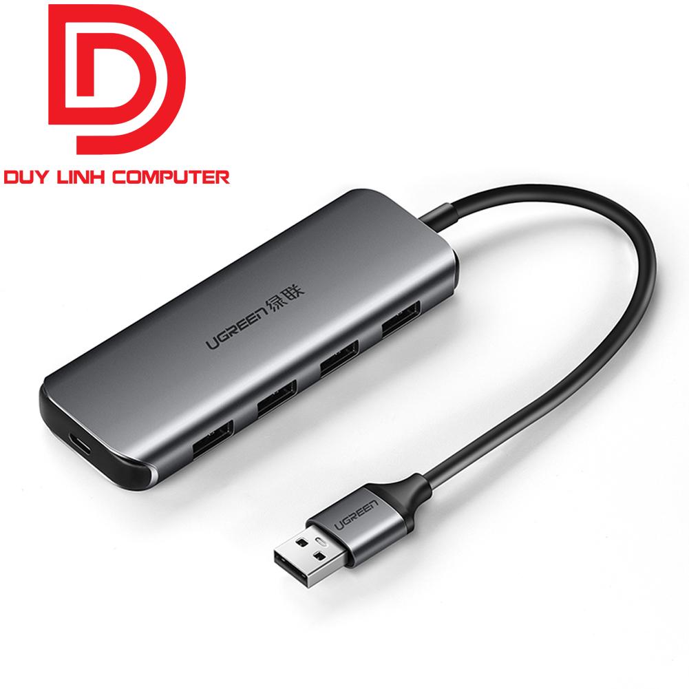 Bộ chia USB 3.0 ra 4 cổng Ugreen 50768 vỏ nhôm
