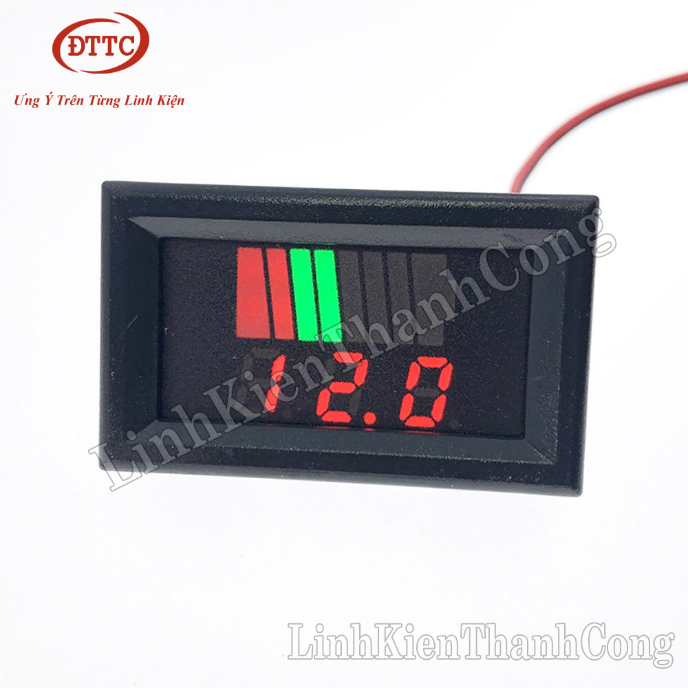 Đồng hồ đo điện áp 12v 24v + dung lượng acquy