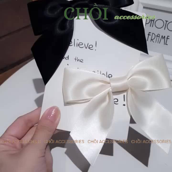 Cặp tóc, kẹp tóc nơ ruy băng cỡ lớn thời trang Hàn Quốc - Y008