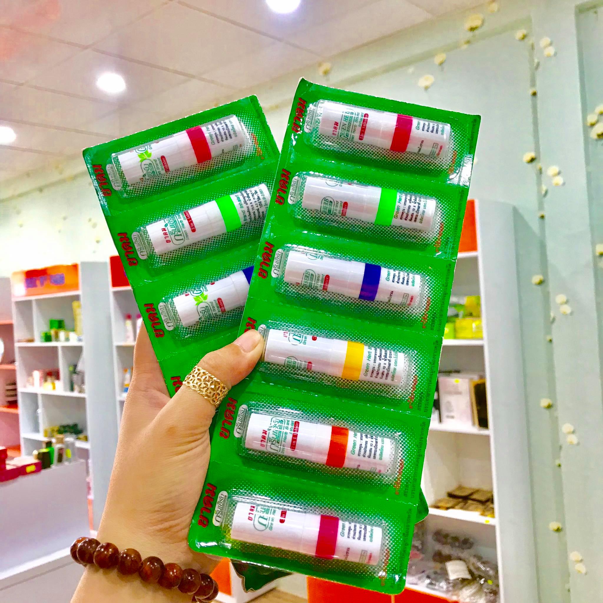 Ống hít thông mũi Green Herb Thái Lan