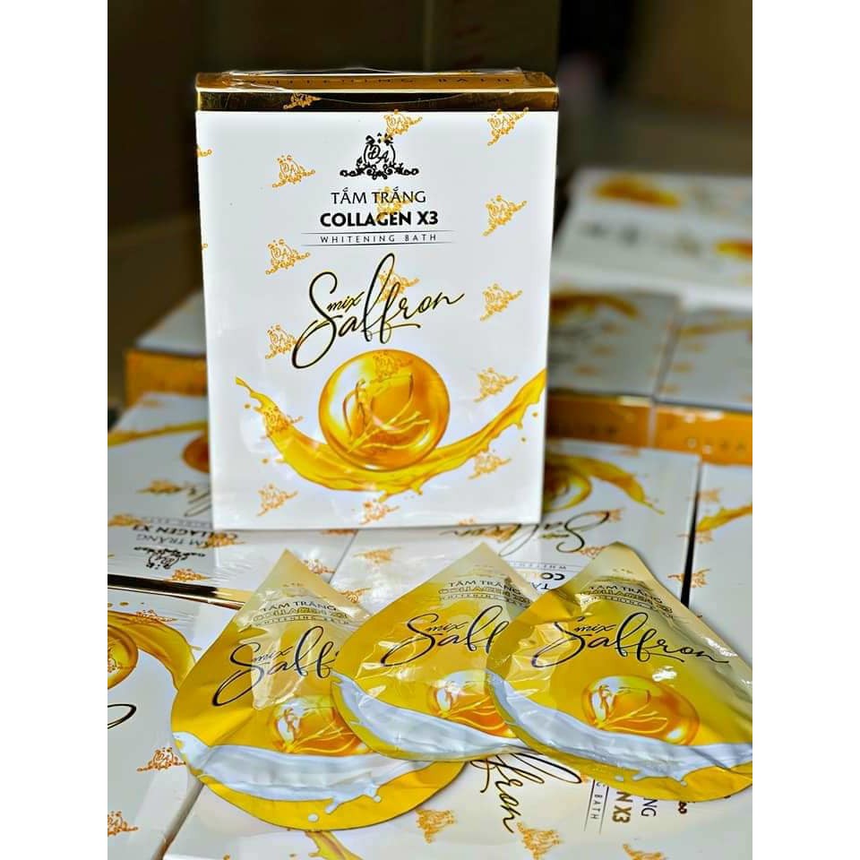 Chính hãng - tắm trắng collagen x3 luxury mix saffron đông anh