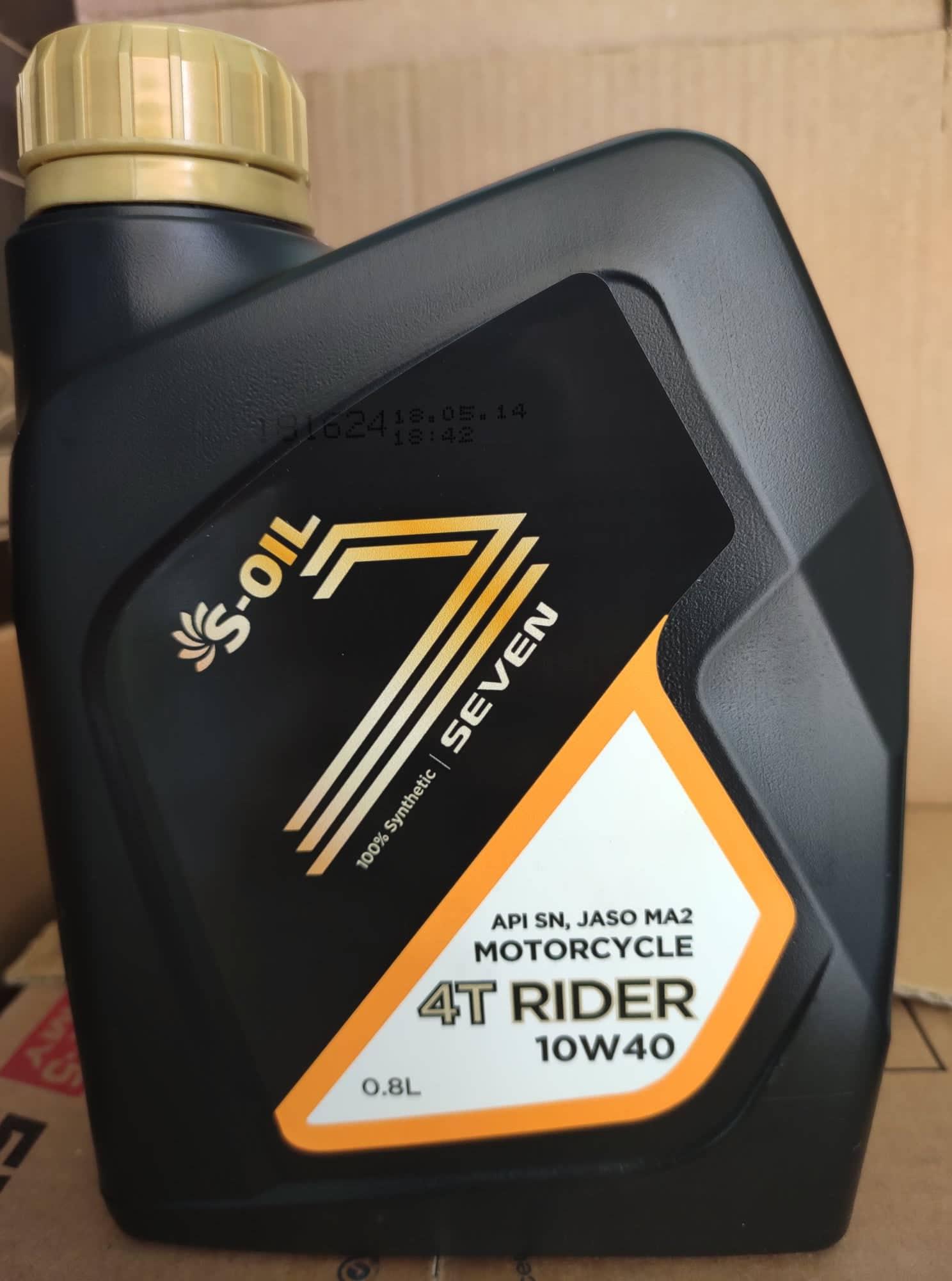 Nhớt xe máy số S.OIL RIDER#9 SN Plus MA2 10W40- 800ML