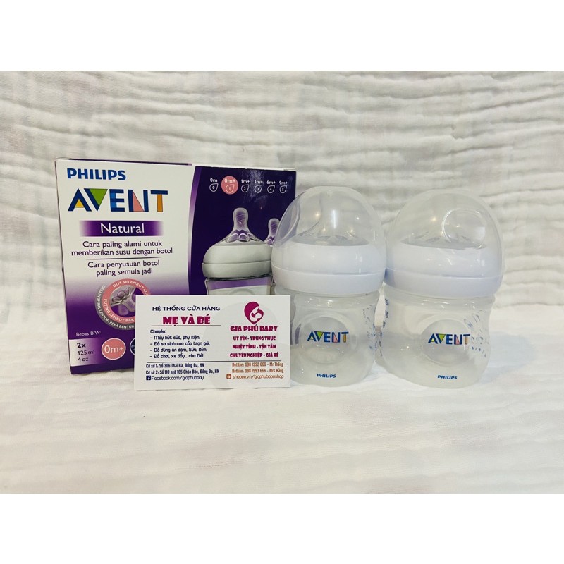 Sét 2 bình ti avent 125ml/260ml/330ml ( Bình nhựa ) hộp 2 bình