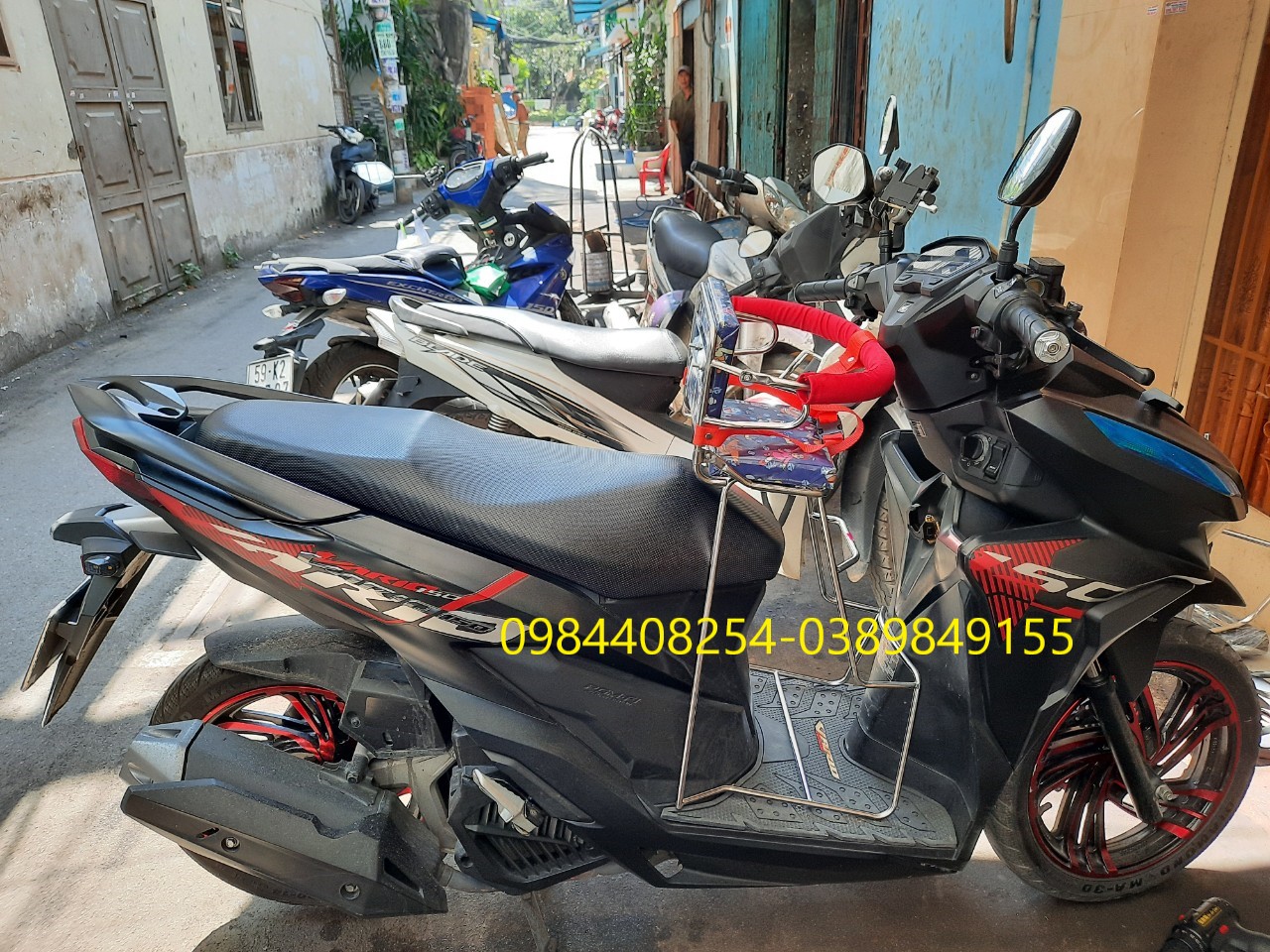 Ghế ngồi xe máy cho bé xe Vario có dựa
