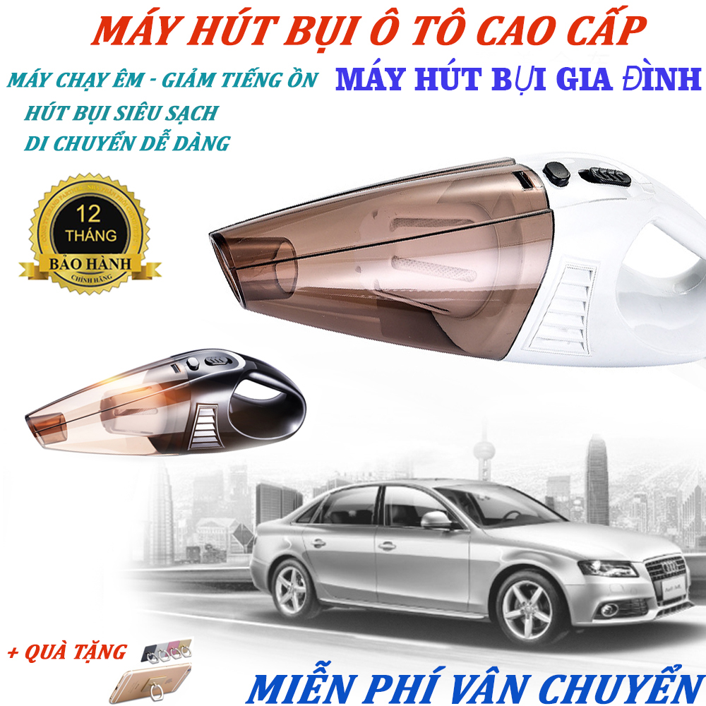 [ MIỄN PHÍ VẬN CHUYỂN ] Máy Hút Bụi Ô Tô, Hút Bụi Gia Đình Chống Ồn, Thiết Kế Tay Cầm Nhỏ Gọn, Tiện Lợi Với Lực Hút Mạnh Mẽ, Kết Hợp Với 3 Đầu Hút Hoạt Động Hiệu Qủa Trong Mọi Không Gian - Bảo Hành 12 Tháng