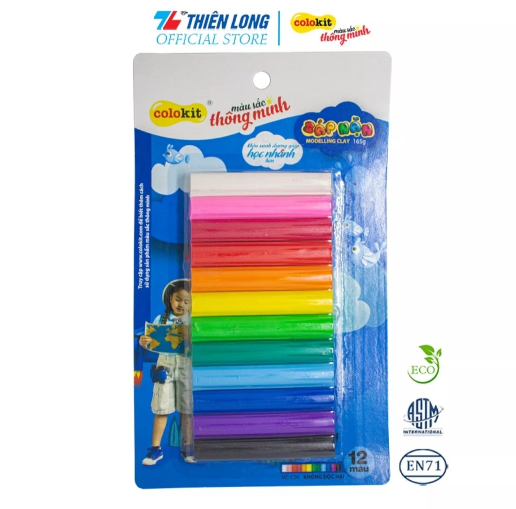 Sáp Nặn (Đất Sét) Colokit MC-04 - 12 Màu Cho Bé