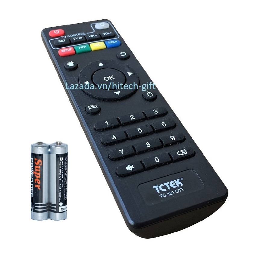 Remote Điều Khiển Hộp Tivi TCTEK Android TV BOX Kèm Pin
