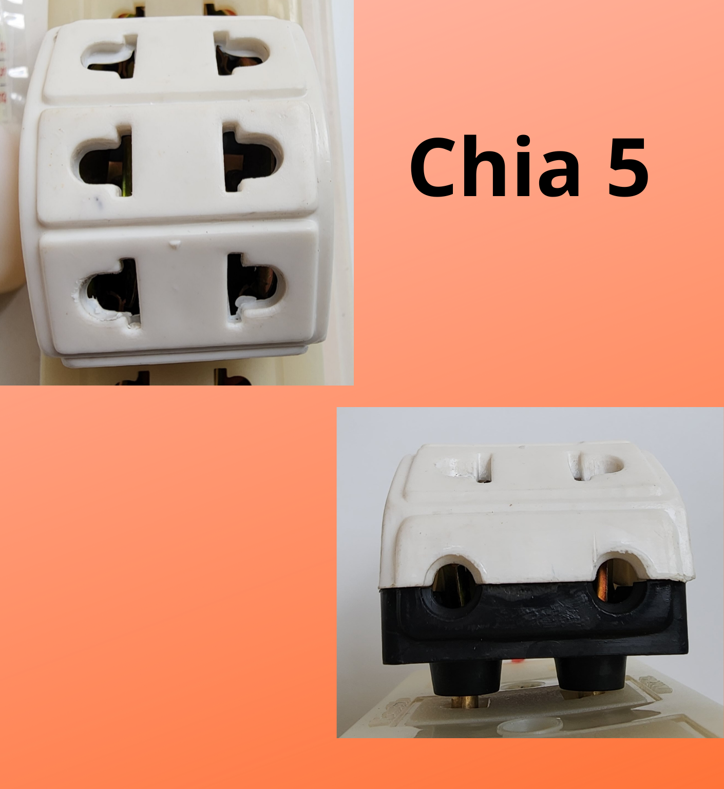 Phích cắm chia 3 ổ cắm, phích cắm chuyển đổi 3 chân
