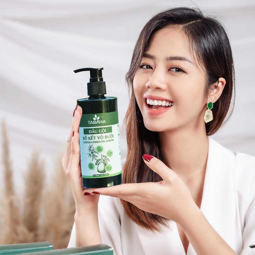 Dầu gội thiên nhiên Tabaha bồ kết vỏ bưởi sạch gàu ngăn rụng tóc 300ml