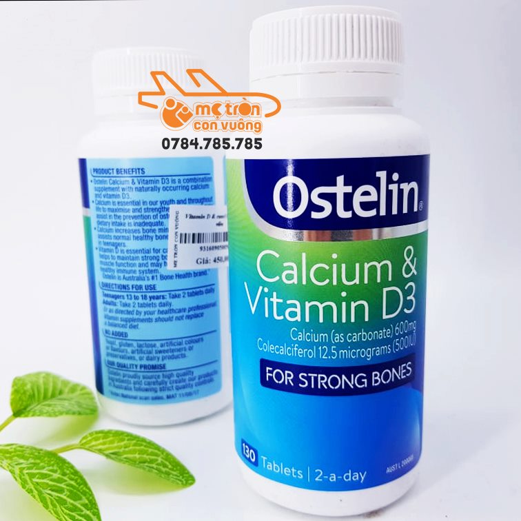 Vitamin D & canxi Ostelin 130 viên