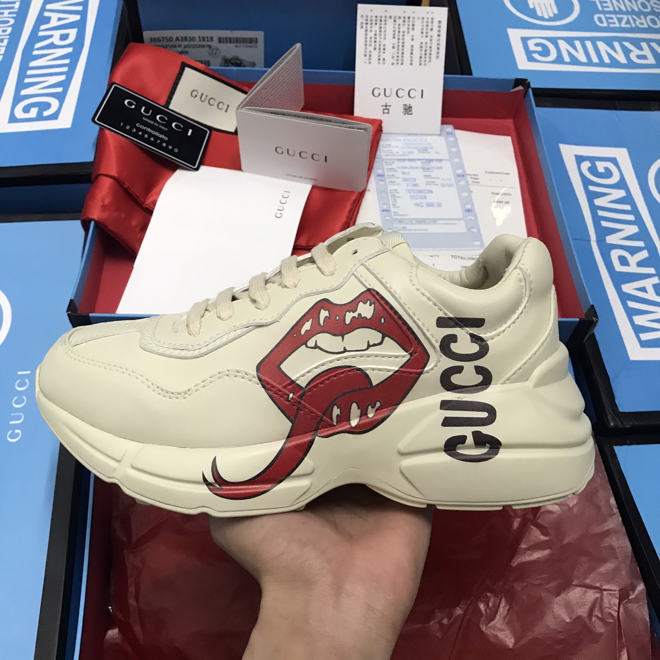 Giày Sneaker Rhyton chucky with mouth ( Giày ＧＵＣＣＩ)