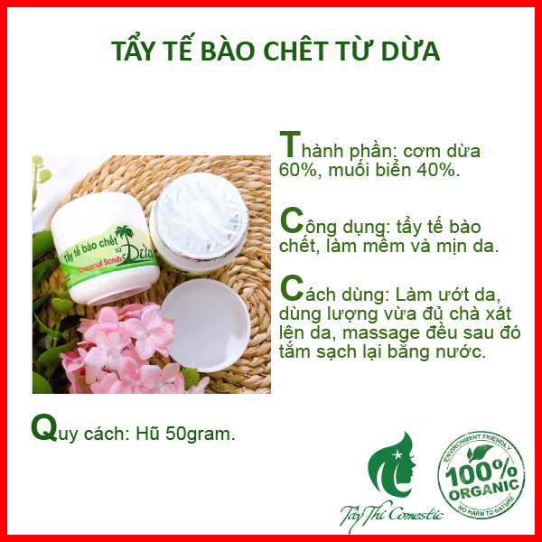 Tẩy Tế Bào Chết Từ Dừa Cửu Long