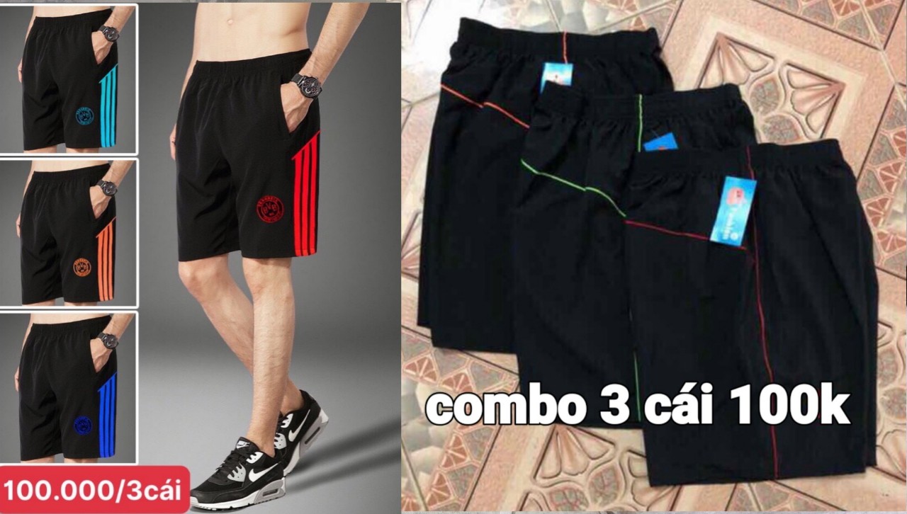 Quần đùi short nam dù gió có co giãn nhẹ
