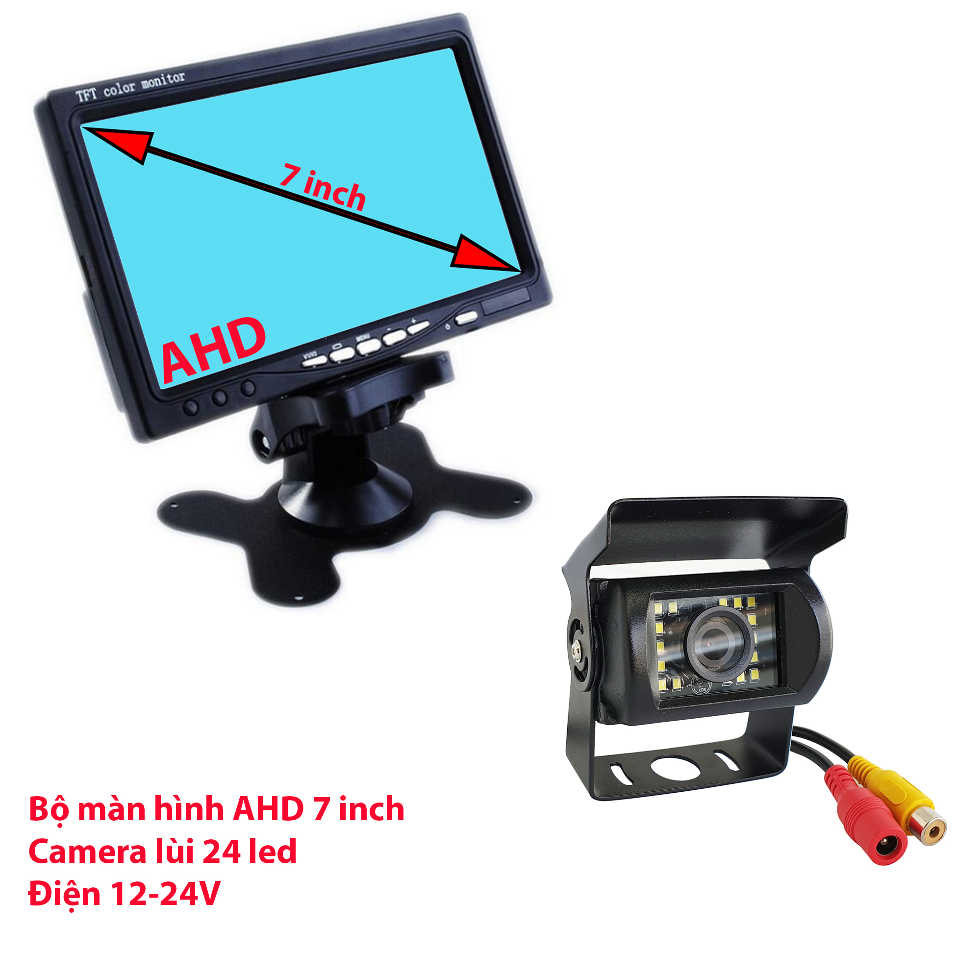 BÁO GIÁ Màn Hình 24 Inch Dien May Xanh | Shopee Lazada Sendo Tiki mới nhất 68 Bộ camera xe tải, xe nâng, máy xúc. Màn hình AHD 7 inch, camera lùi 24 LED. dùng điện 12-24V