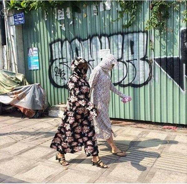 áo chống nắng dáng dài chất liệu thô 2 mặt