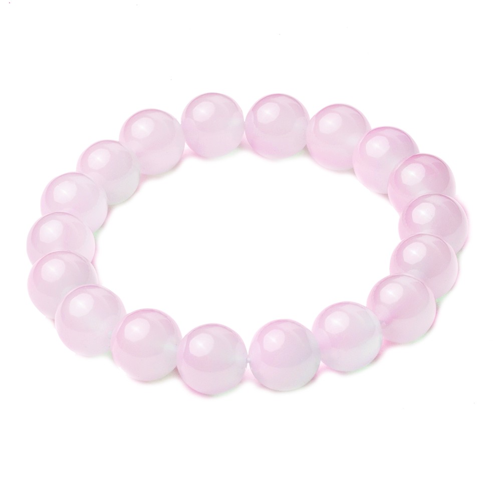 Ancarat - vòng tay đá phong thủy thạch anh hồng dpt02 - mệnh hỏa