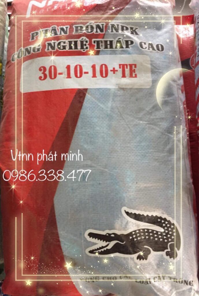 Phân bón NPK Công Nghệ Tháp Cao 30-10-10+TE (1KG)