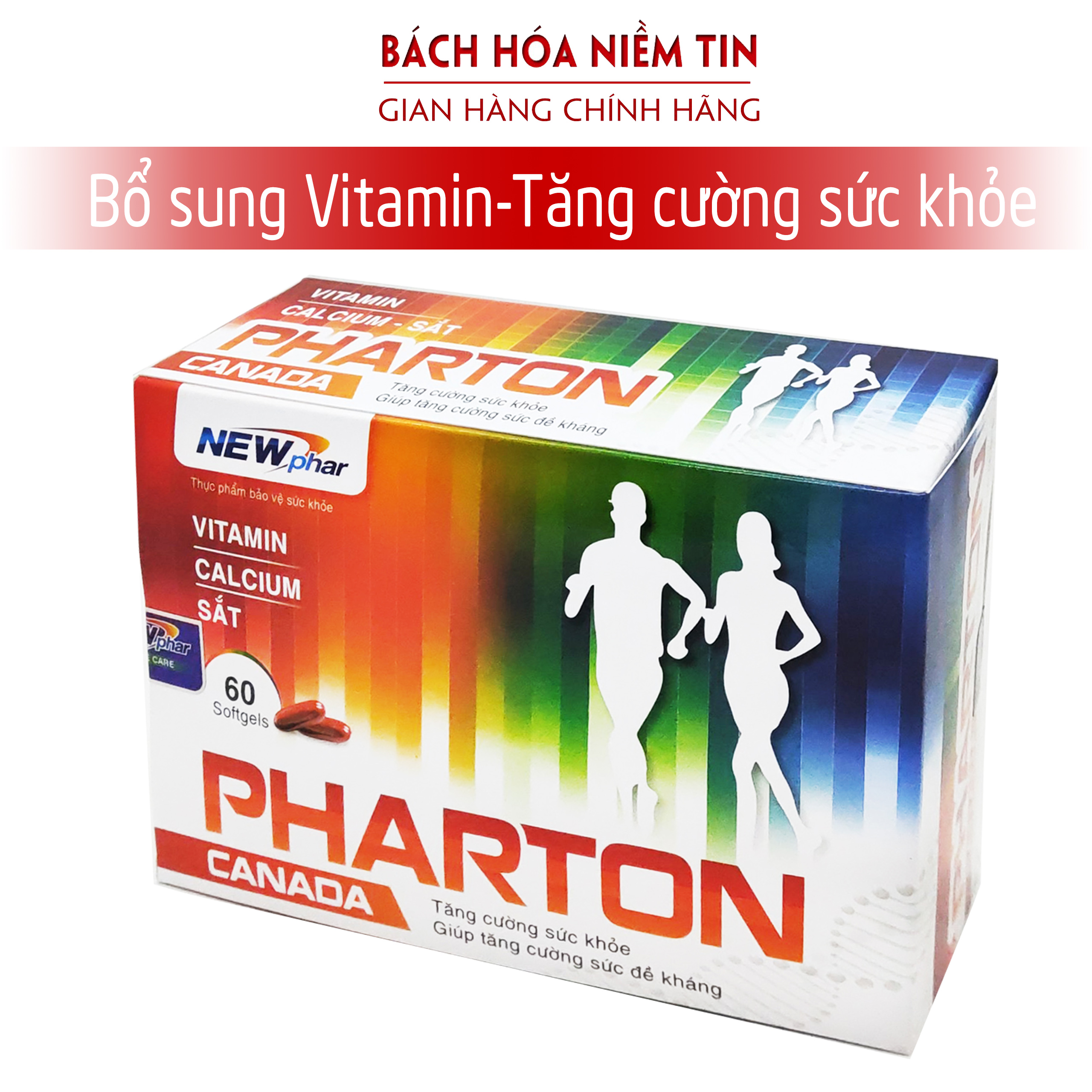 Viên uống vitamin tổng hợp PHARTON tăng cường sức đề kháng, giảm mệt mỏi suy nhược, bồi bổ cơ thể - Hộp 60 viên dùng cho người từ 6 tuổi