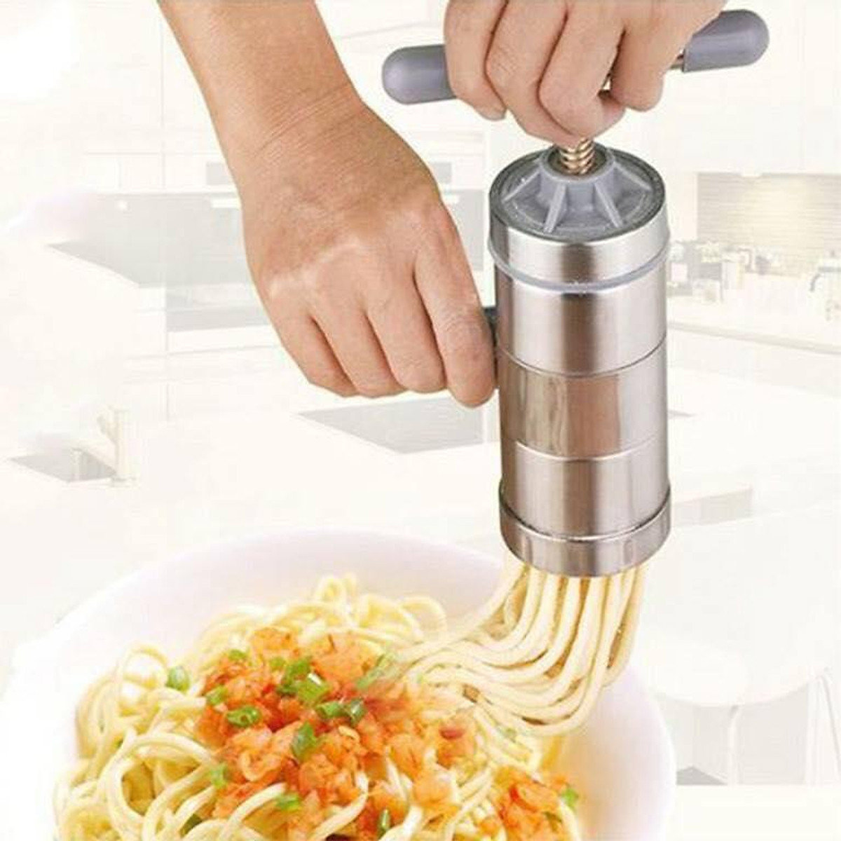 Dụng cụ làm bún mì tươi 5 đầu inox, tiện lợi, dễ làm, không gỉ, bền, dễ vệ sinh