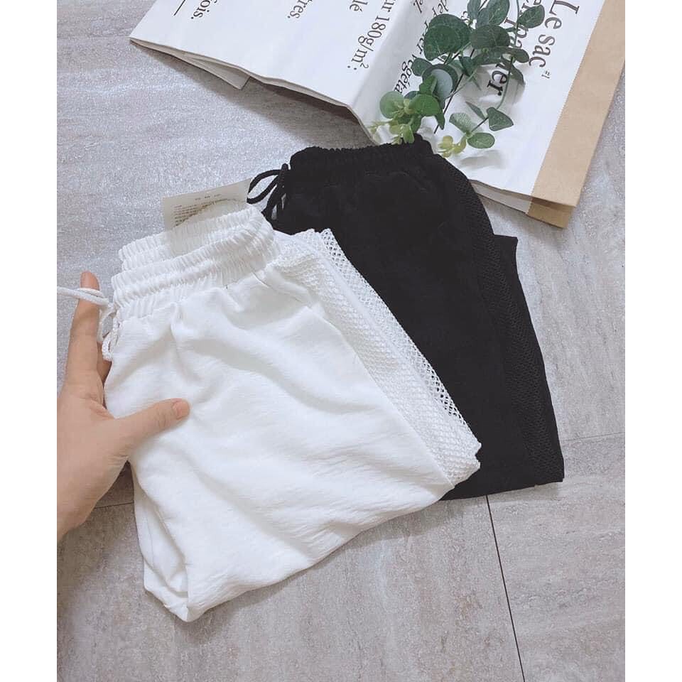 Quần Đũi Ngố Phối Lưới Chất Mát Hàng VNXK
