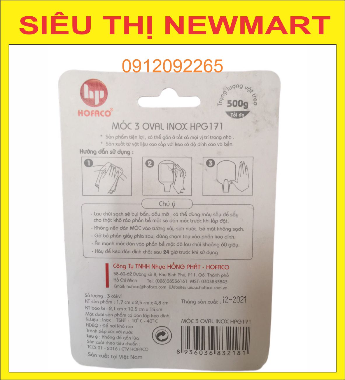 Móc Oval Inox HPG 171
