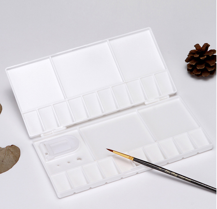 Khay Pha Màu Đôi PALETTE 33 ô, Khay Pha Màu Có Nắp