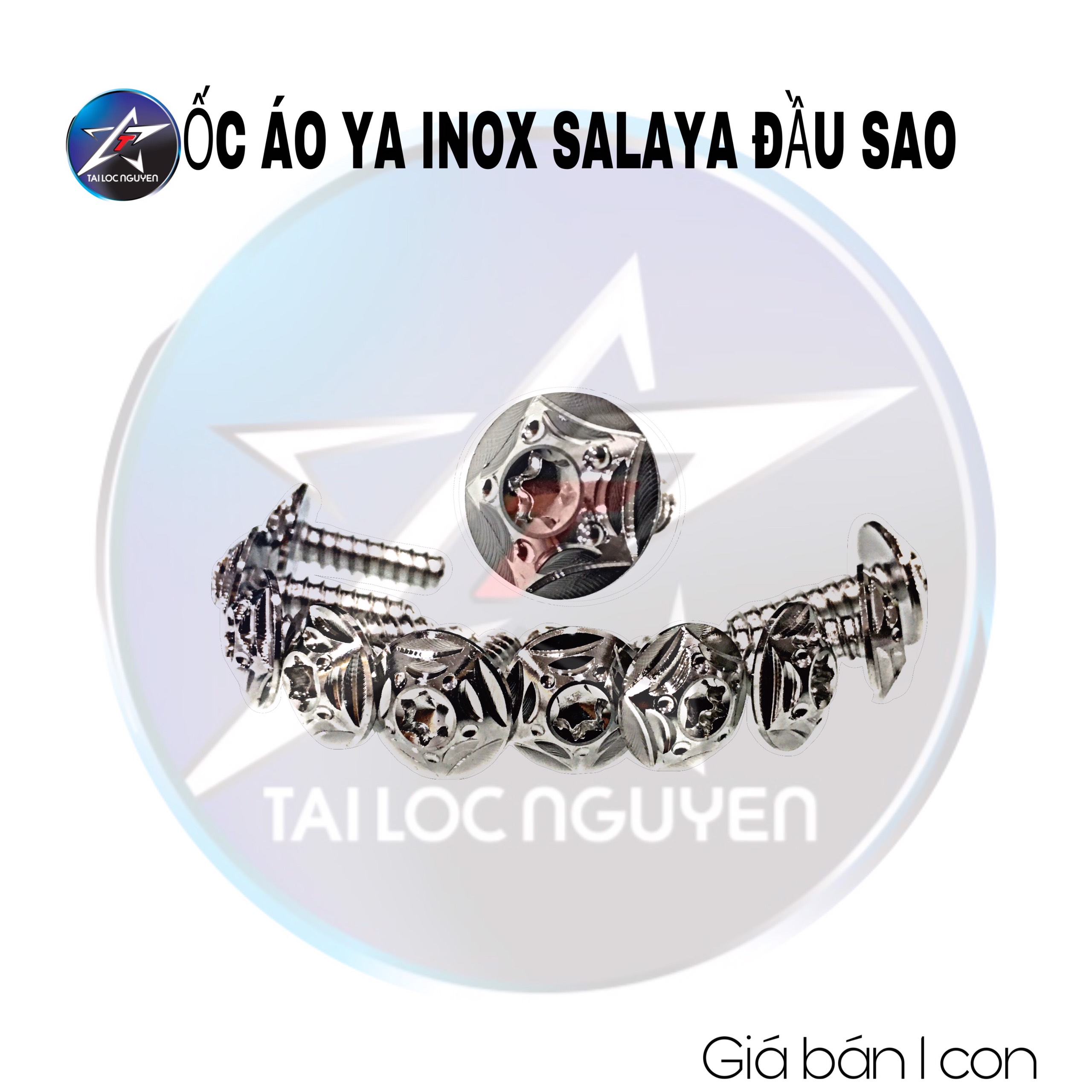 [HCM]ỐC ÁO YA INOX SALAYA ĐẦU SAO