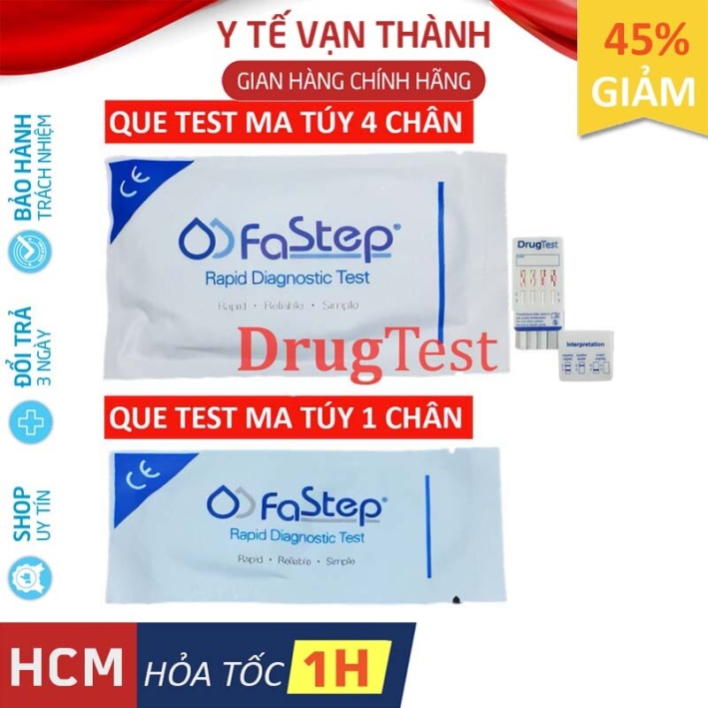 ✅ Que Test Chất Kích Thích Fastep Test thử chất gây nghiện - chính xác 99% - VT0157 [ Y Tế Vạn Thành ] nhập khẩu